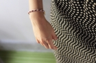 Bracelet Kumihimo - divers vermillons, soie100%, DOMYO